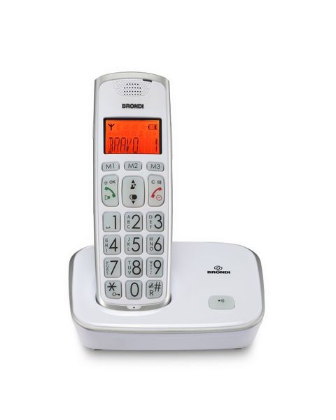 Brondi Bravo Gold Telefono DECT Identificatore di chiamata Bianco