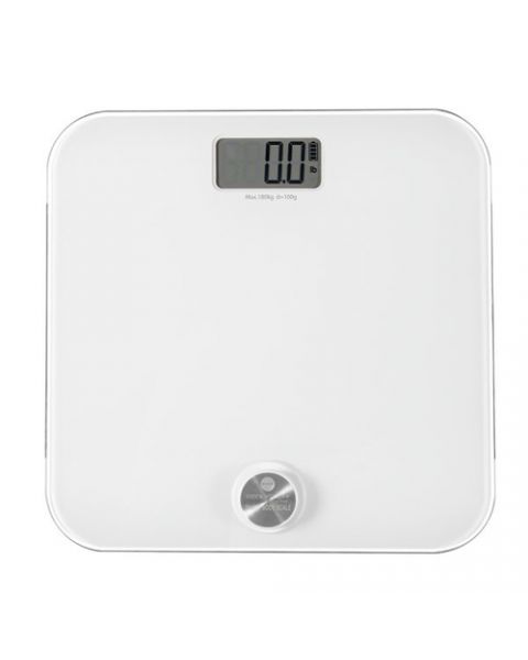 Macom Smart Body Scale Bilancia pesapersone elettronica con funzionamento senza batterie Quadrato Bianco