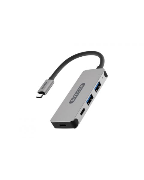 Sitecom CN-384 hub di interfaccia USB 3.2 Gen 1 (3.1 Gen 1) Type-C 5000 Mbit/s Alluminio, Nero