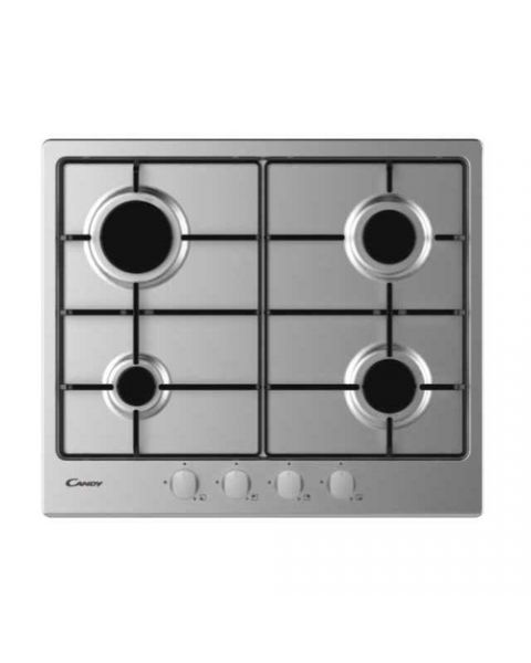 Candy Timeless CEL6PBRX Acciaio inossidabile Da incasso 59 cm Gas 4 Fornello(i)