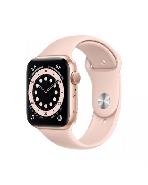 Apple Watch Serie 6 GPS, 40mm in alluminio oro con cinturino Sport Rosa sabbia